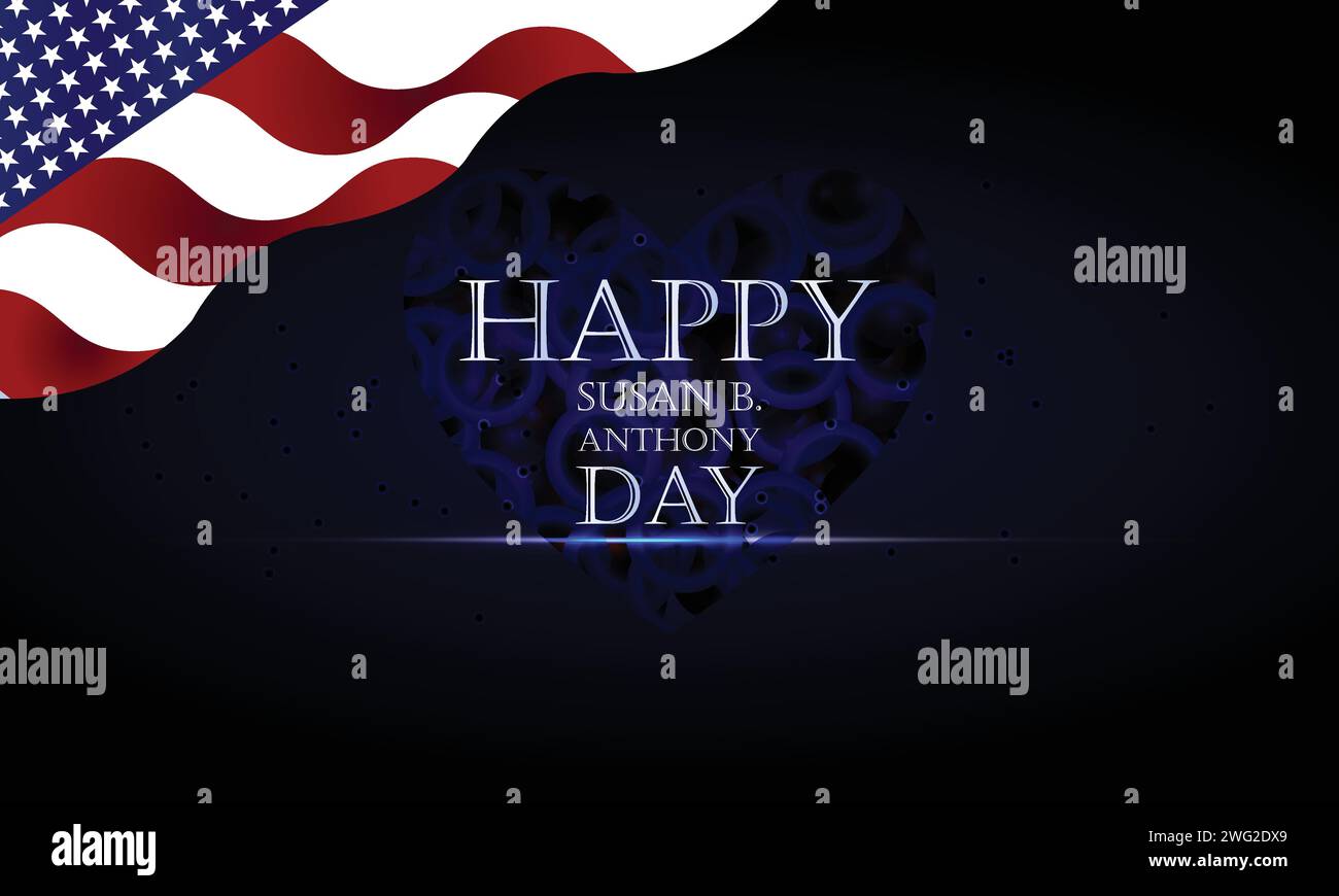 Happy Susan B. Anthony Day sfondi e sfondi che puoi scaricare e utilizzare sul tuo smartphone, tablet o computer. Illustrazione Vettoriale