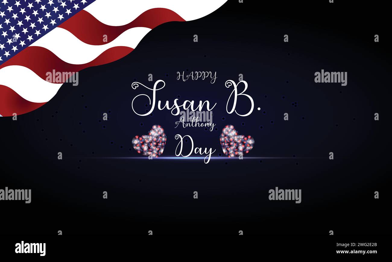 Happy Susan B. Anthony Day sfondi e sfondi che puoi scaricare e utilizzare sul tuo smartphone, tablet o computer. Illustrazione Vettoriale