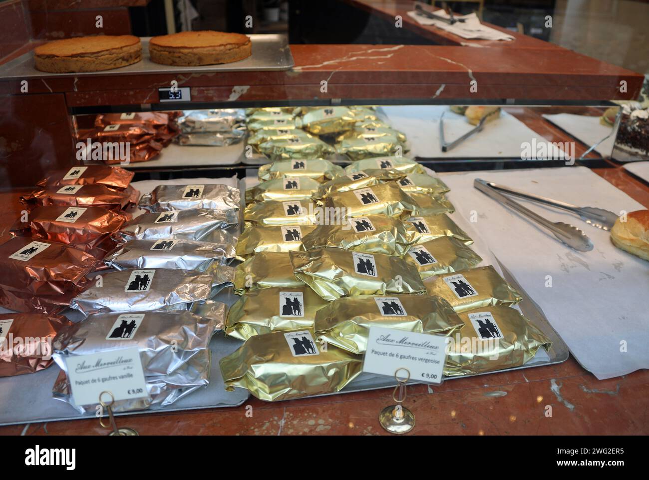 AUX Merveilleux in vendita a Bruxelles Foto Stock