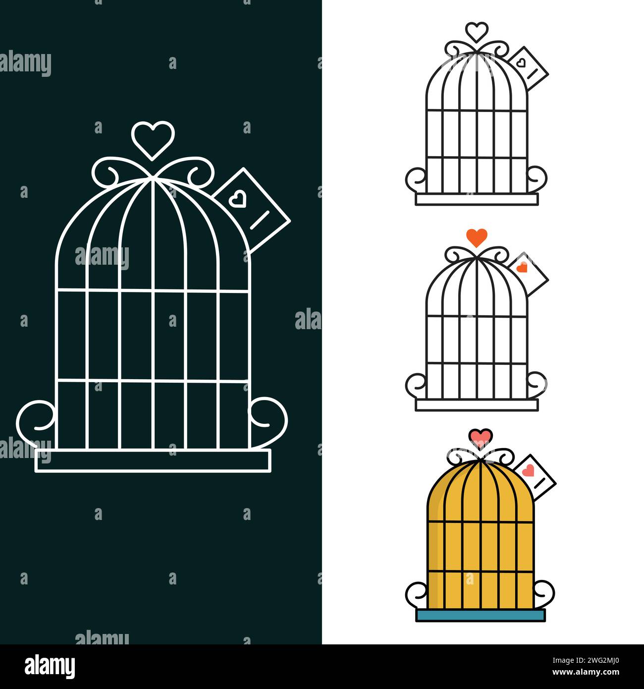 "Birdcage Vector Illustration Icon design" Illustrazione Vettoriale
