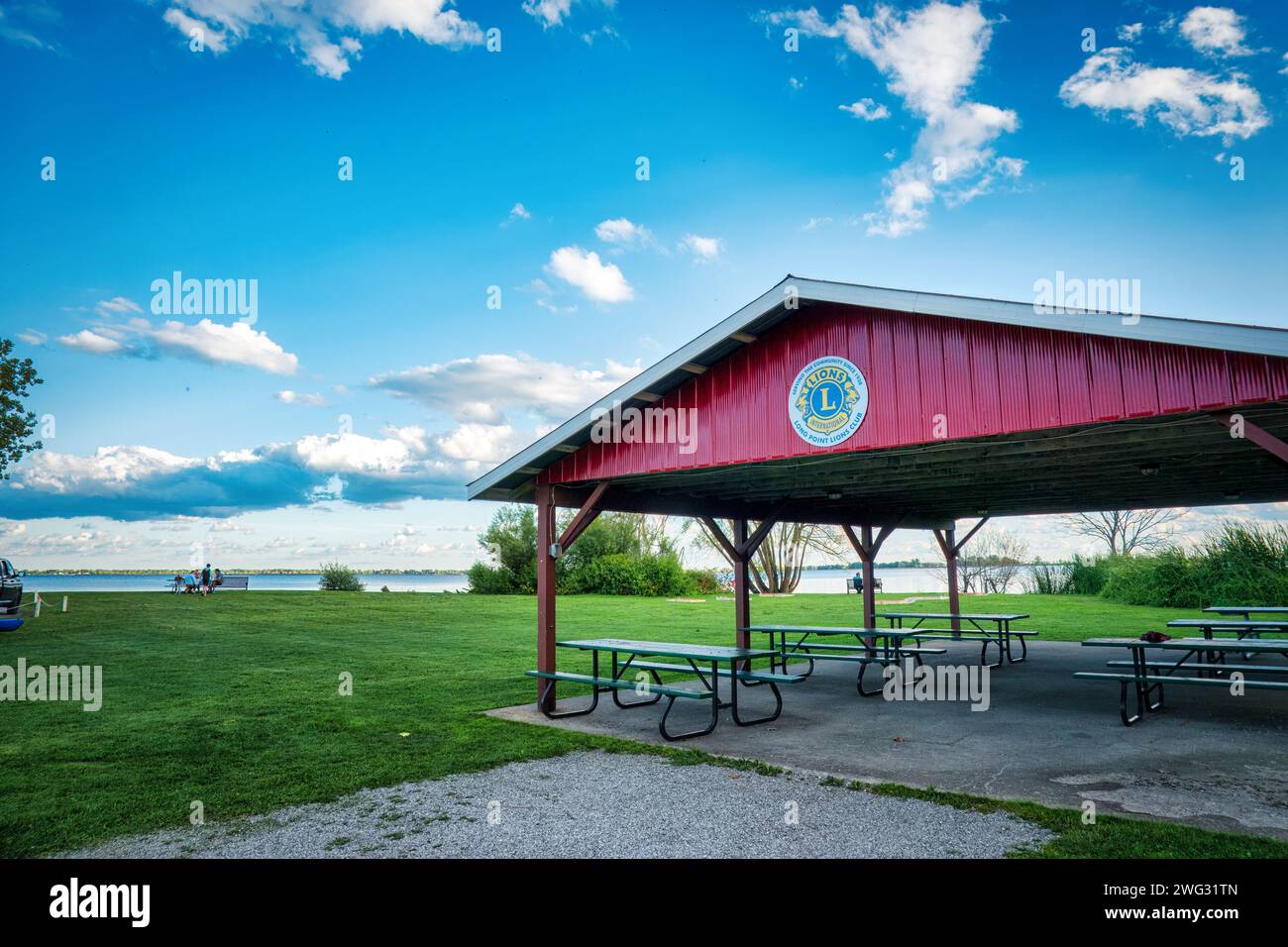 Long Point Lions Park Pavilion presso il lago Erie, Ontario, Canada Foto Stock