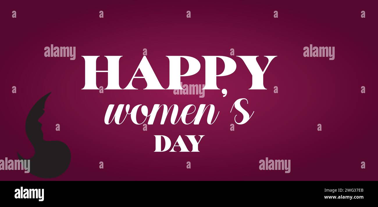 Happy Woman's Day elegante design Text Illustrazione Vettoriale