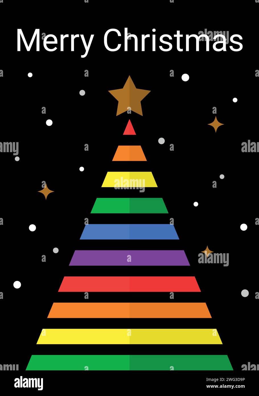 Biglietto di Natale LGBT Illustrazione Vettoriale