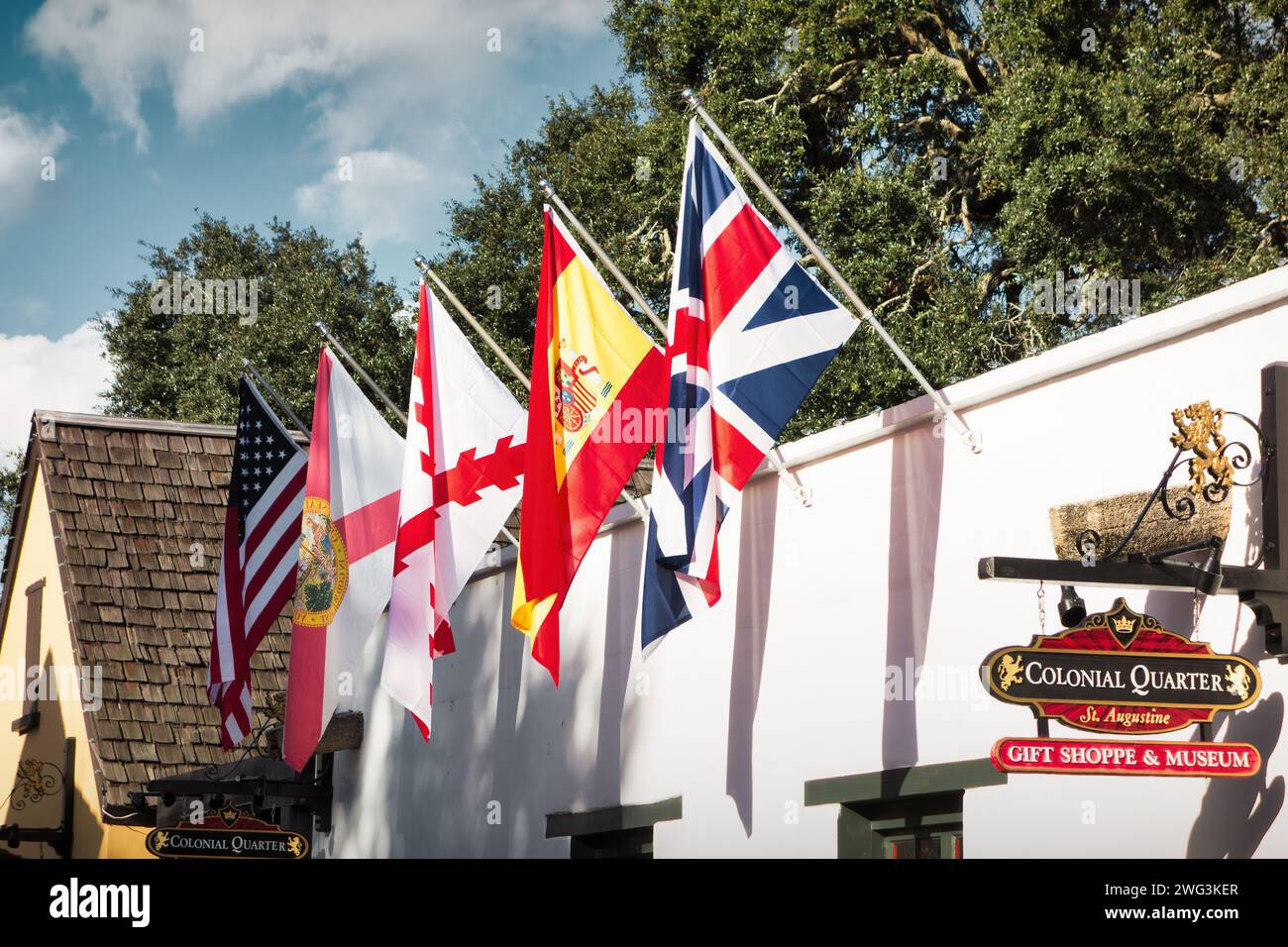 Quartiere coloniale di St Augustine, Florida, Stati Uniti Foto Stock