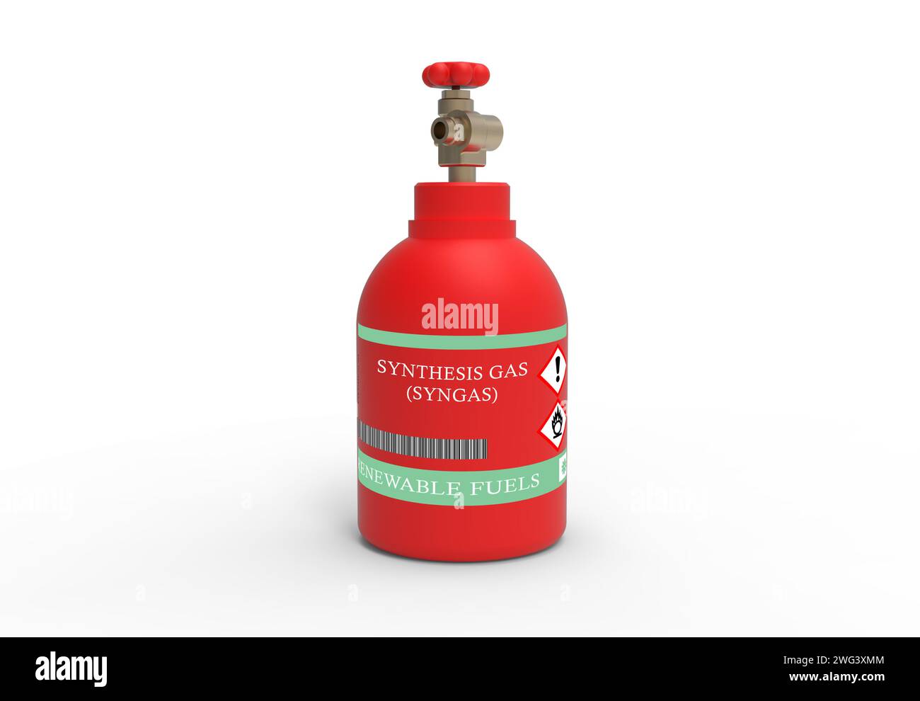 Tanica di gas di sintesi Foto Stock
