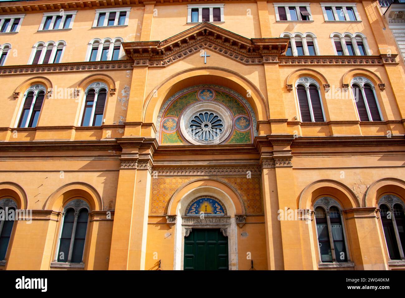 Chiesa evangelica valdese - Roma - Italia Foto Stock