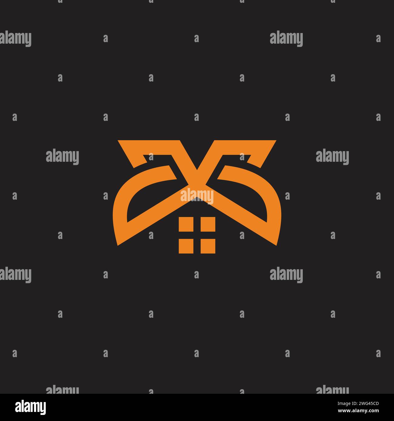 lettera g gg home logo geometrico vector Illustrazione Vettoriale