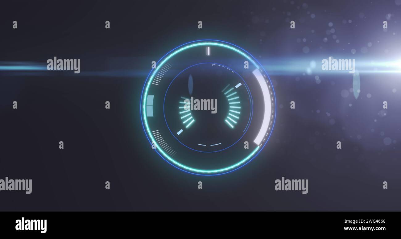 Immagine della scansione dell'oscilloscopio sulla scheda a circuito stampato del computer Foto Stock