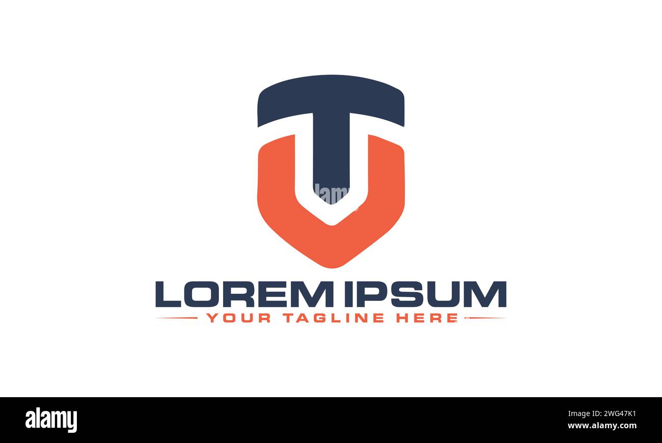 Design del logo TV Letter. TV dal design esclusivo e moderno con logo. Illustrazione Vettoriale