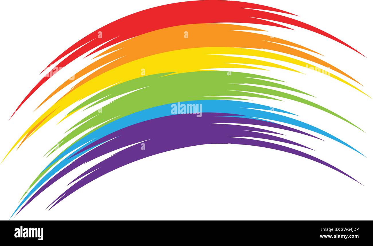 Rainbow bellezza modello icona illustrazione vettoriale design Illustrazione Vettoriale