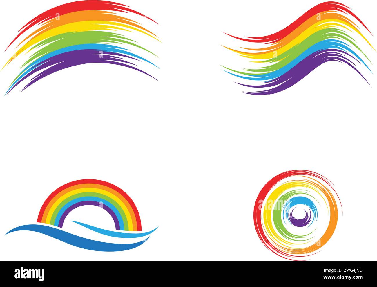 Rainbow bellezza modello icona illustrazione vettoriale design Illustrazione Vettoriale