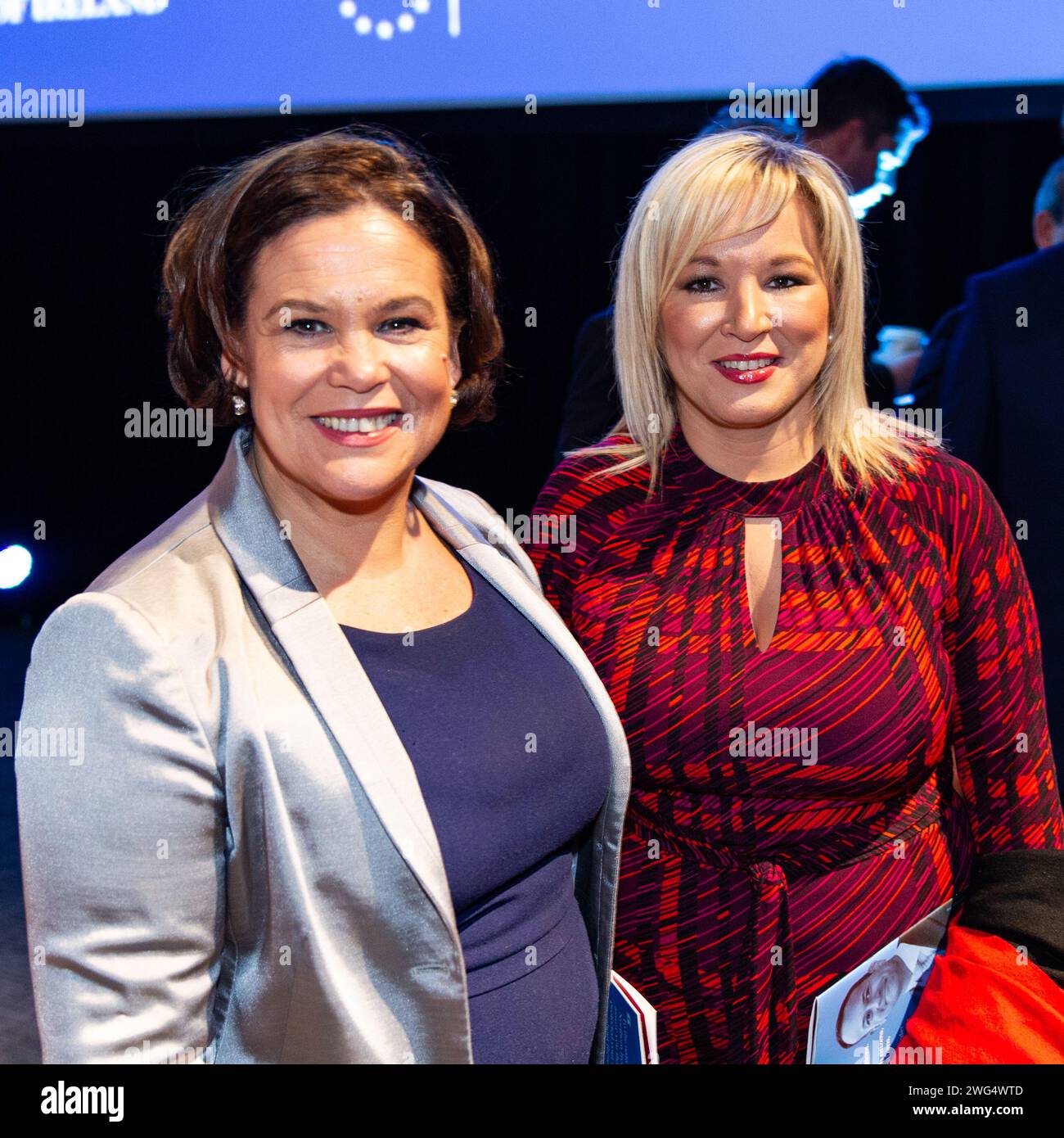 Waterfront Hall, Belfast, Regno Unito 26 gennaio 2019. Mary Lou McDonald TD (a sinistra) e Michelle o'Neill alla Beyond Brexit Conference. Che cosa fa il futuro? Foto Stock