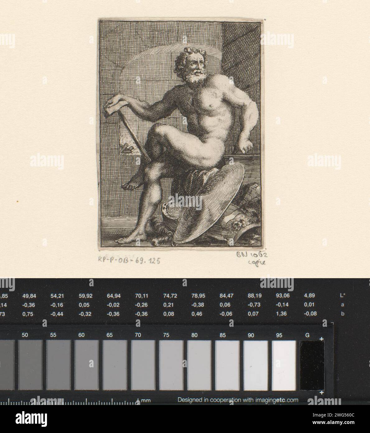 Vulcan, Sebastien Leclerc (1) (Copia dopo), 1647 - 1714 stampa Francia incisione/incisione su carta (storia di) Vulcan (Efesto) Foto Stock