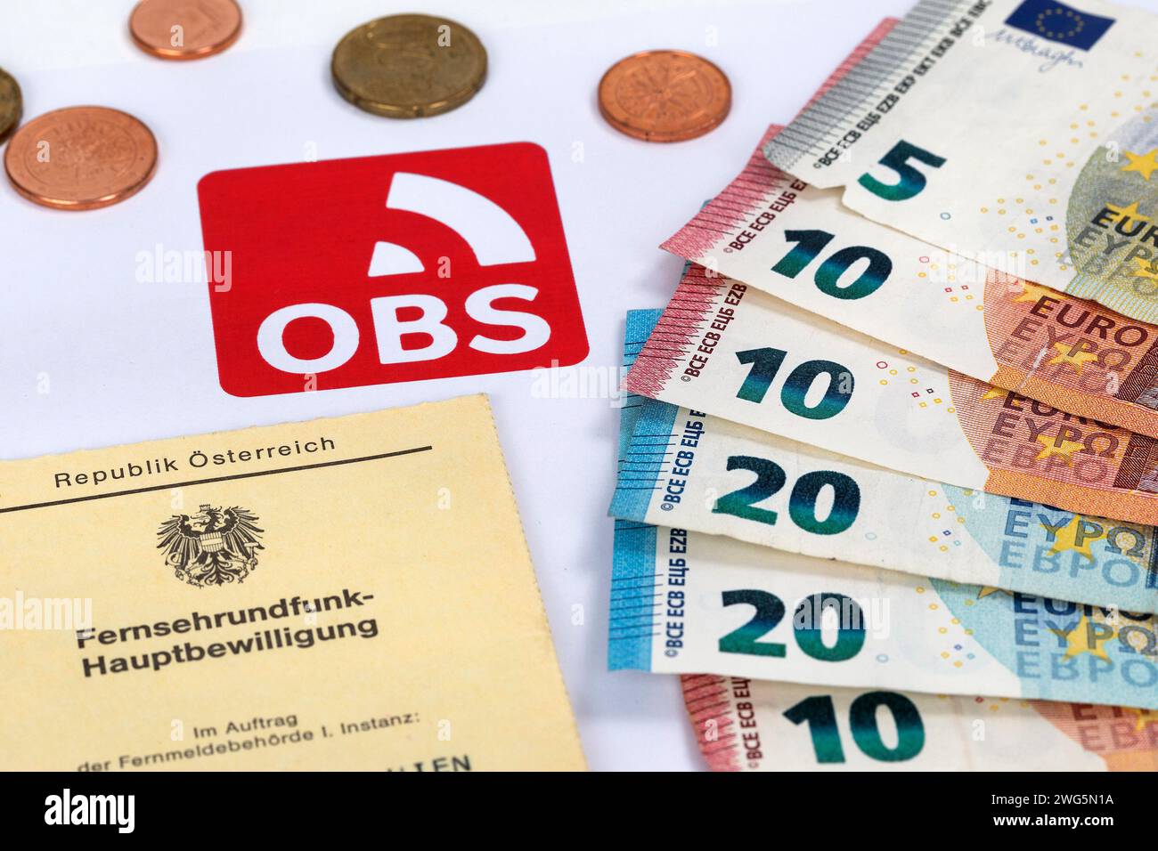 OBS, ORF Contribution Service, Austria Foto Stock