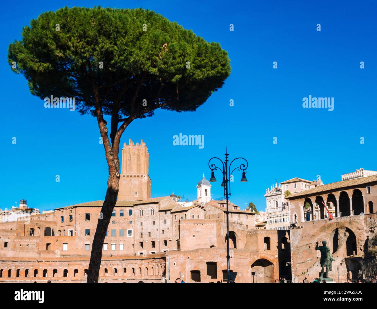 Il centro storico di Roma (mercati di Traiano) Foto Stock