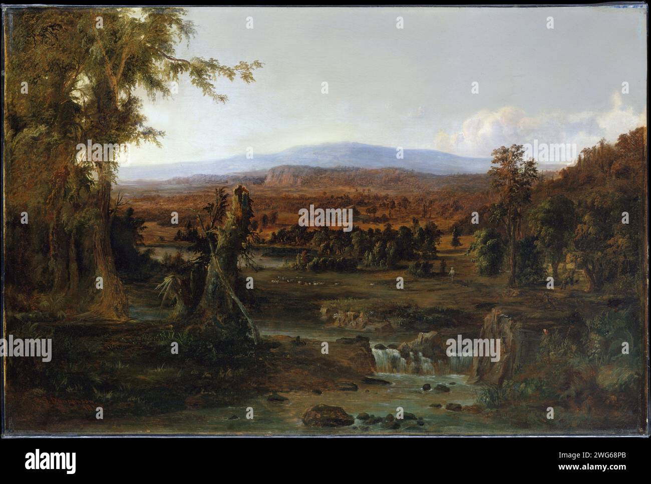 Paesaggio con Shepherd Robert S. Duncanson 1852 Foto Stock