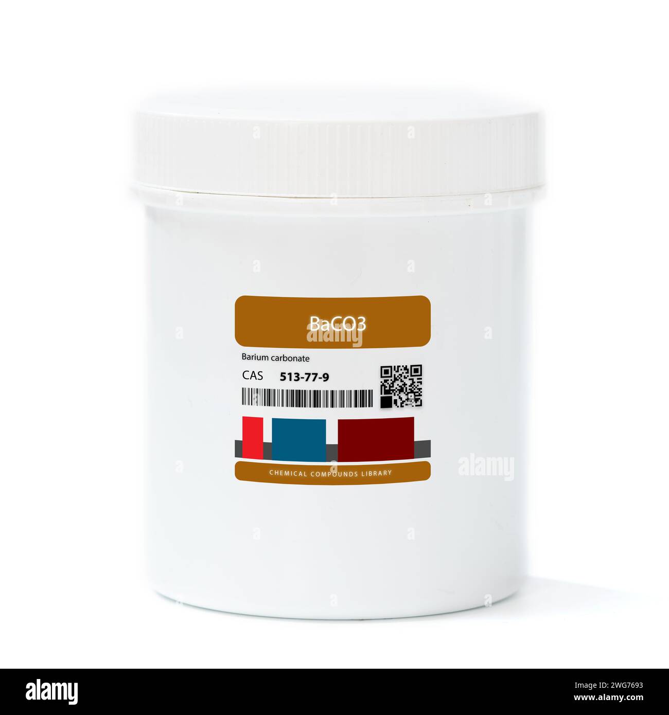 BaCO3 - carbonato di bario. Composto chimico. Numero CAS: 513-77-9 Foto Stock
