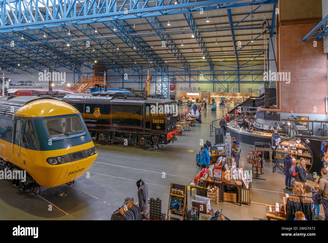 The Great Hall, National Railway Museum, York, Inghilterra. Foto Stock