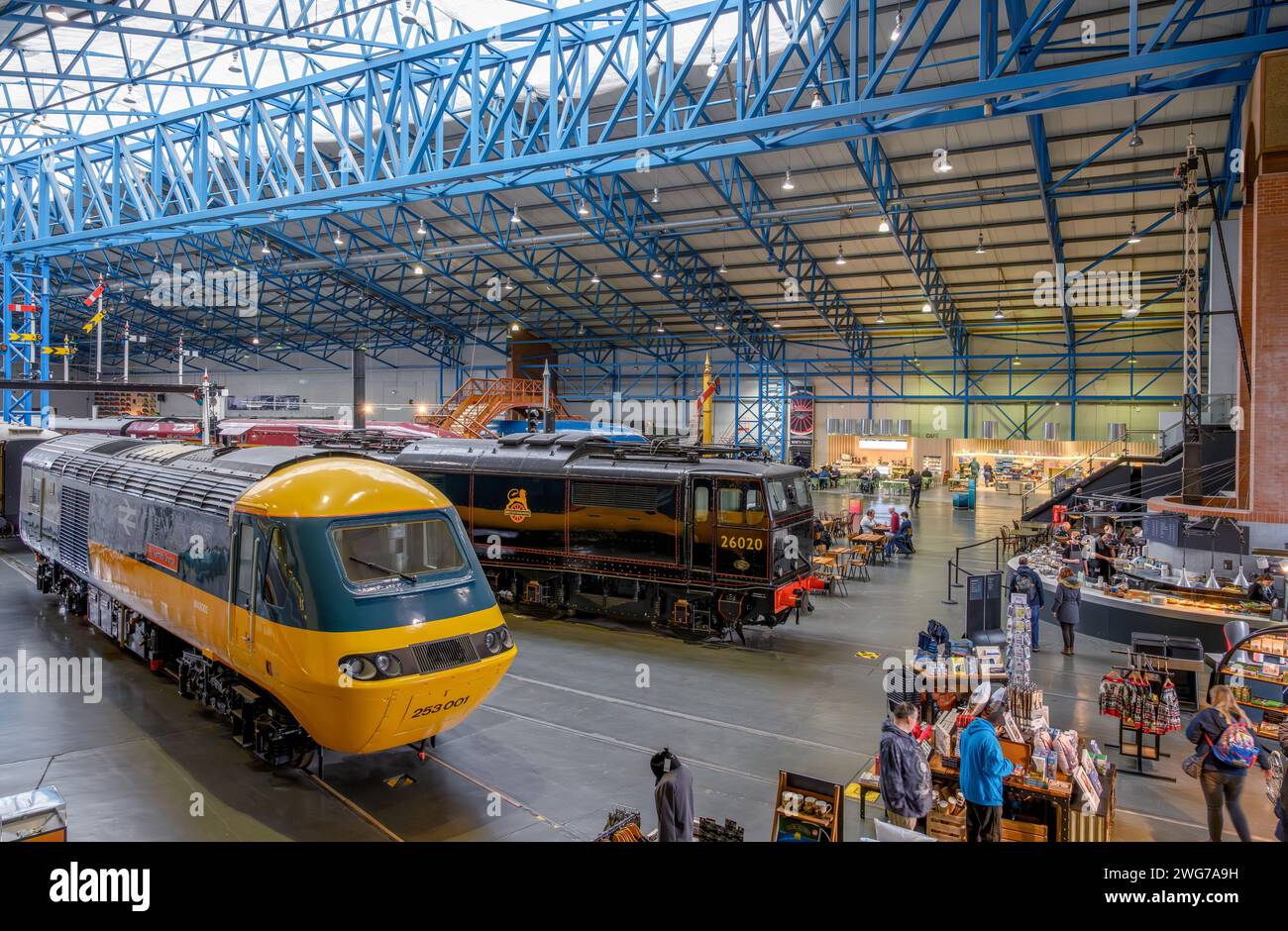 The Great Hall, National Railway Museum, York, Inghilterra. Foto Stock