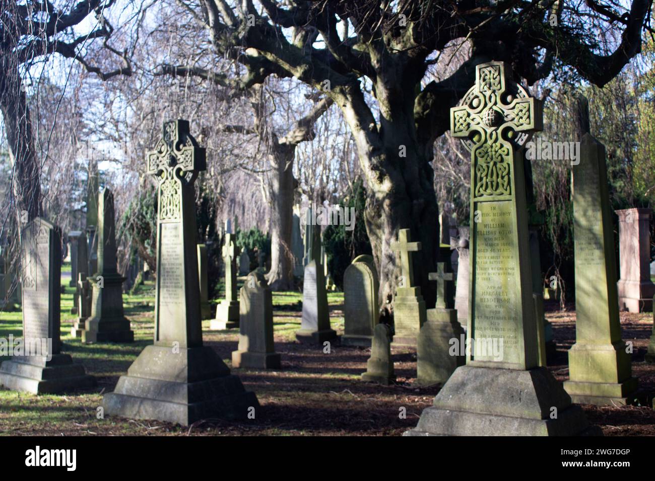 Dean Cemetery un cimitero vittoriano vicino a Dean Village, Edimburgo, Scozia, Regno Unito Foto Stock