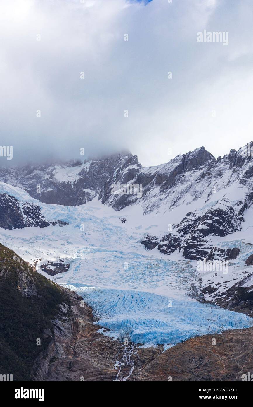 Ghiacciai Balmaceda e Serrano - Patagonia Cile Foto Stock