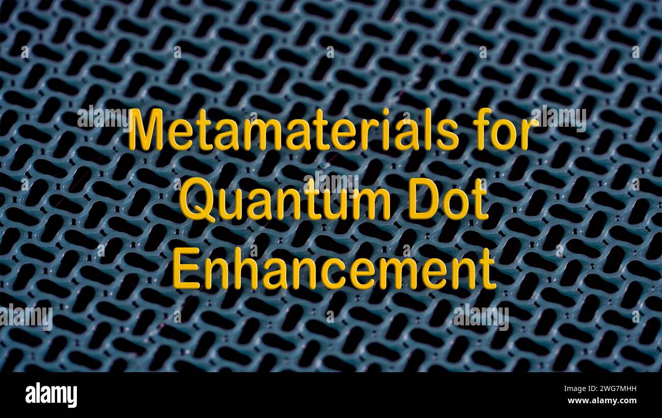 Metamateriali per Quantum Dot Enhancement: Miglioramento dell'emissione e della manipolazione dei punti quantistici mediante metamateriali. Foto Stock
