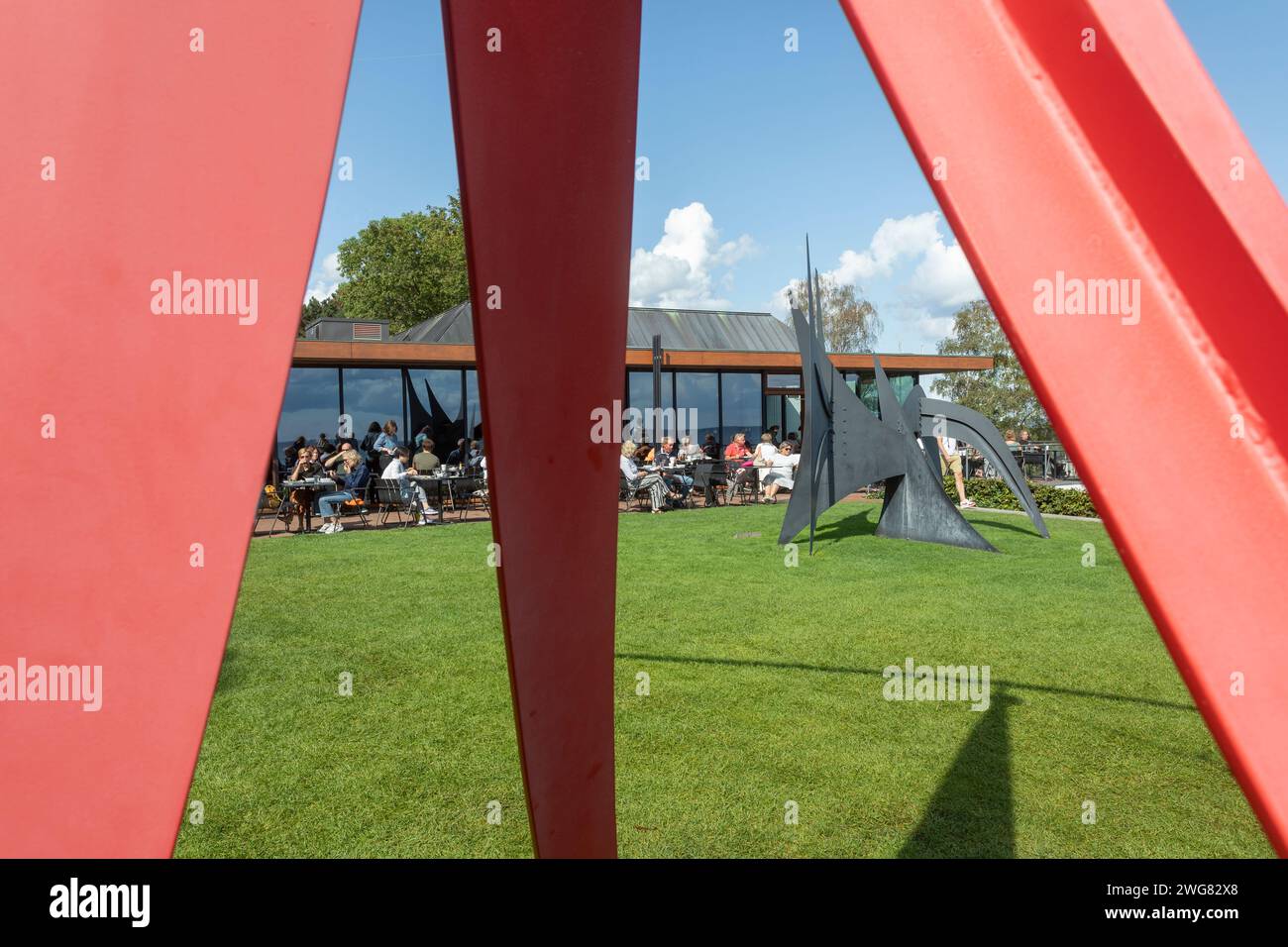 Louisiana Museum of Modern Art di Humlebaek, Alexander Calder Skulptur von 1963 im Skulpturenpark des Museums *** Louisiana Museum of Modern Art di Hu Foto Stock