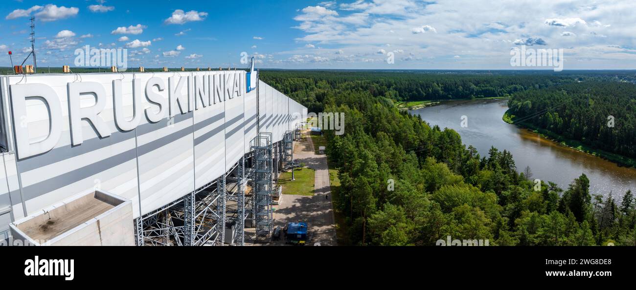 Veduta aerea del centro termale Druskininkai Foto Stock