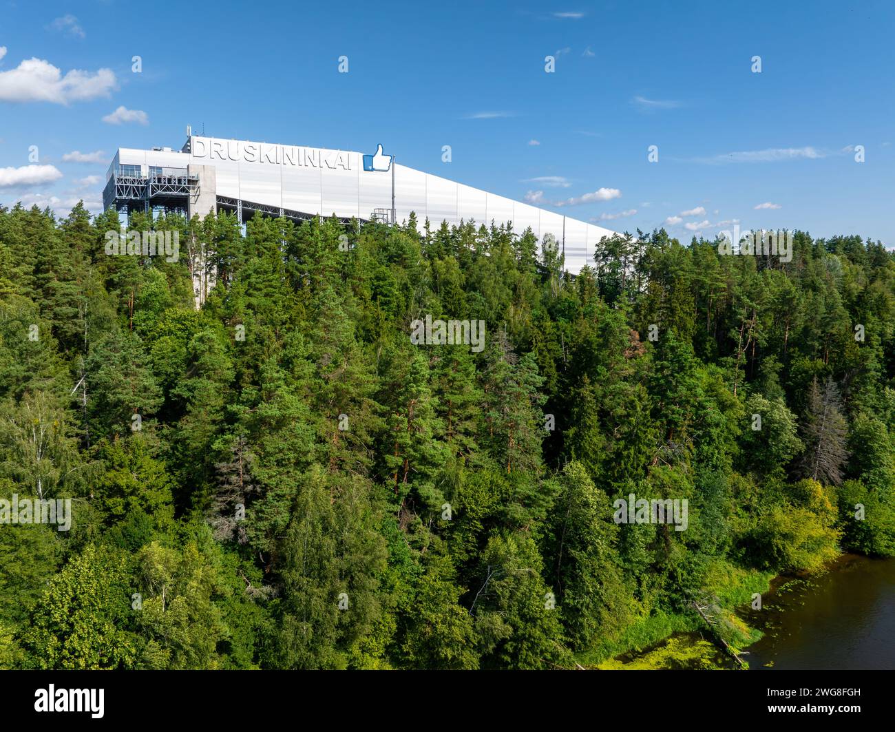 Veduta aerea del centro termale Druskininkai Foto Stock