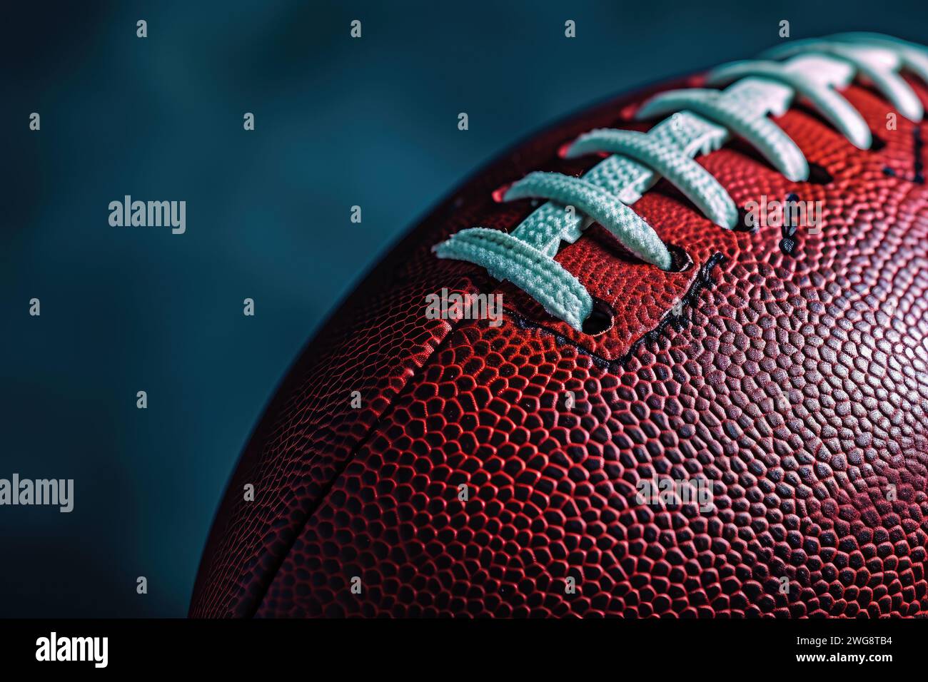 Rugby ball, come sfondo del concetto di football americano Foto Stock