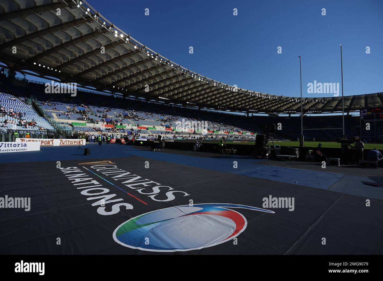 Roma, Italia. 3 febbraio 2024. Roma, Italia 03.02.2024: Partita di rugby del Guinness Six Nations 2024 tra ITALIA e INGHILTERRA allo Stadio Olimpico il 3 febbraio 2024 a Roma. Credito: Agenzia fotografica indipendente/Alamy Live News Foto Stock