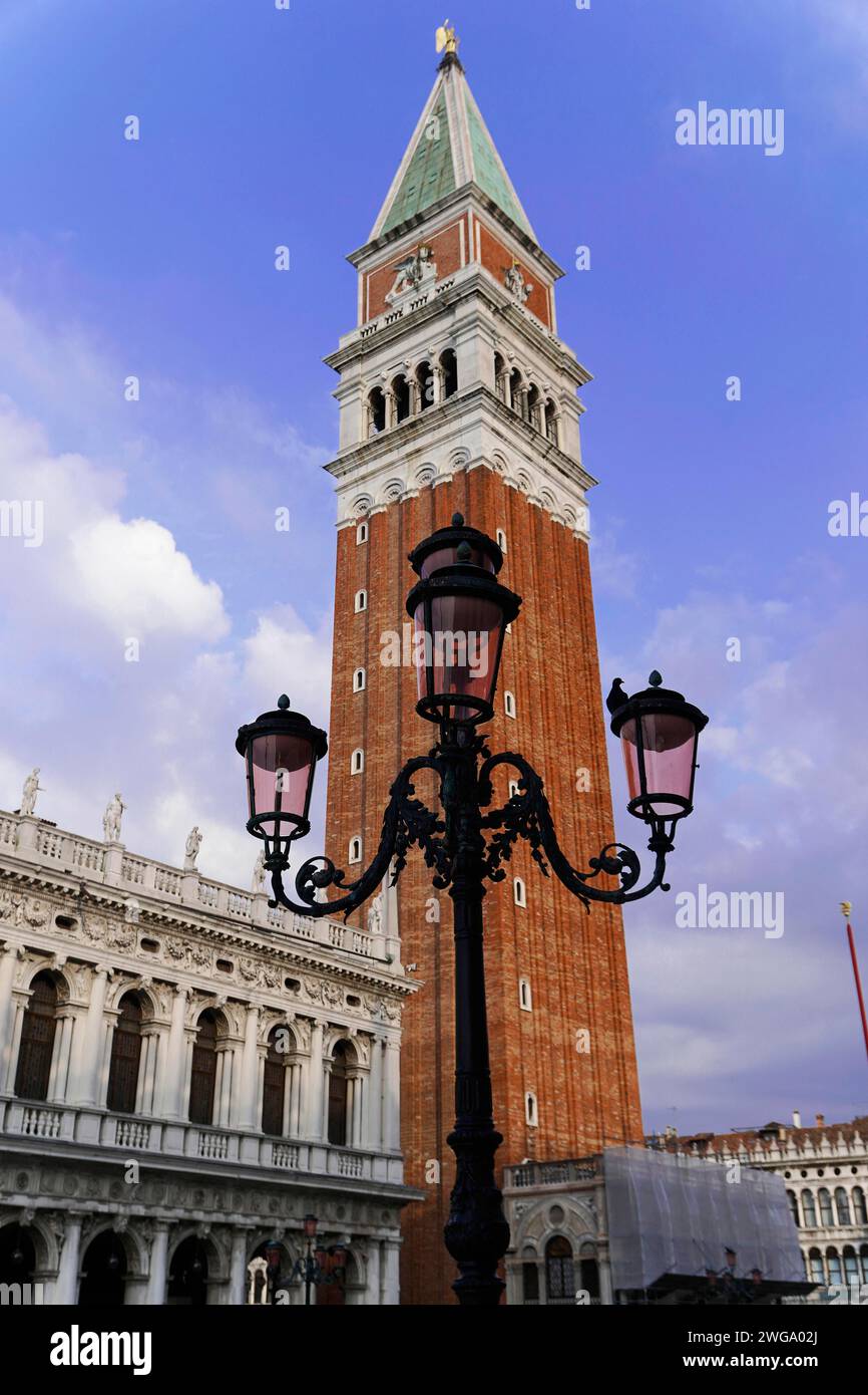 Campanile, in Piazza San Marco, Venezia, Veneto, Italia Foto Stock