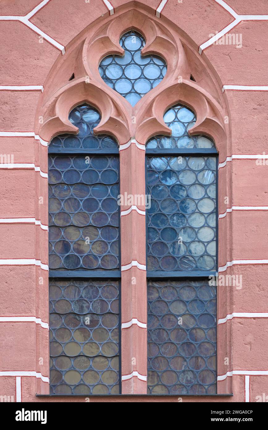 Finestre della Chiesa di Santa Maria, Sulzbach-Rosenberg, alto Palatinato, Baviera, Germania Foto Stock