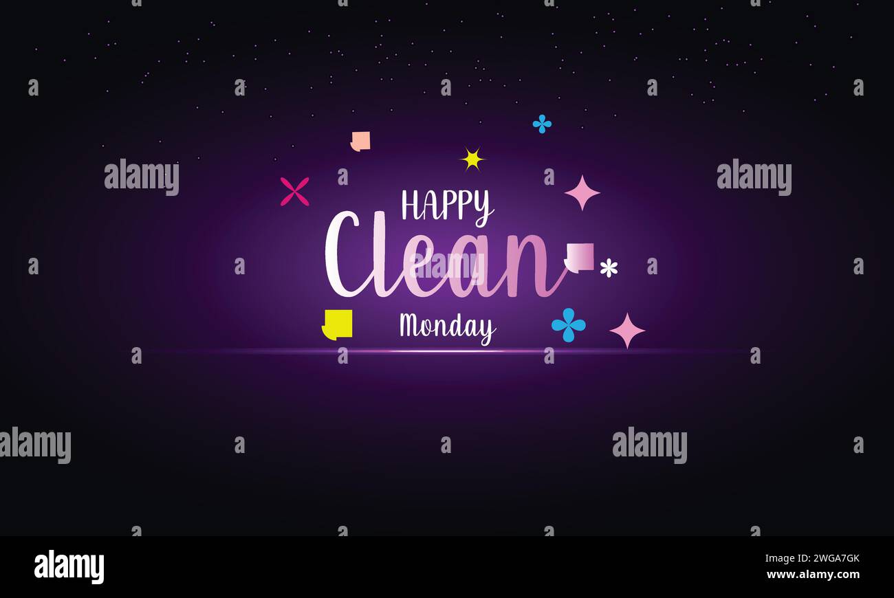 Sfondi e sfondi di Happy Clean Monday che puoi scaricare e utilizzare sul tuo smartphone, tablet o computer. Illustrazione Vettoriale
