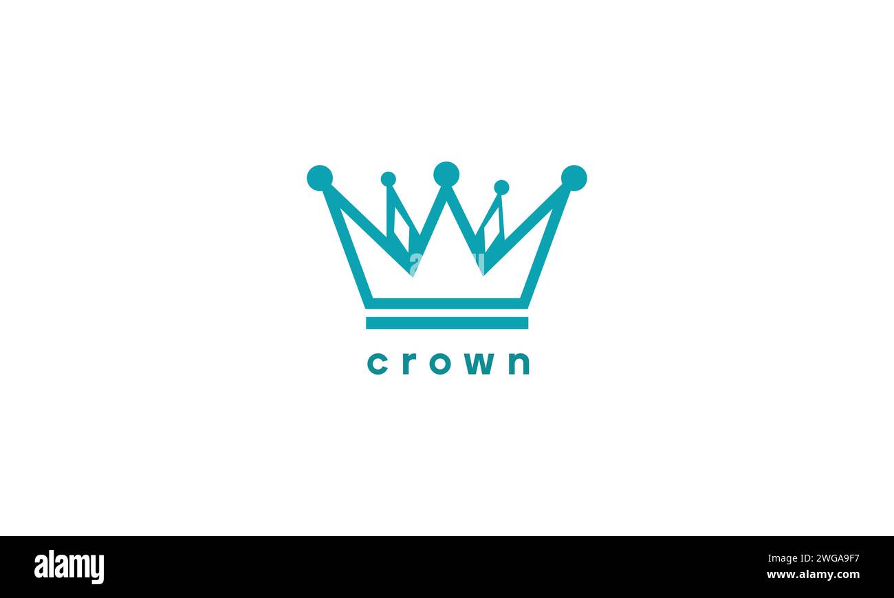 design del logo vettoriale crown concept Illustrazione Vettoriale