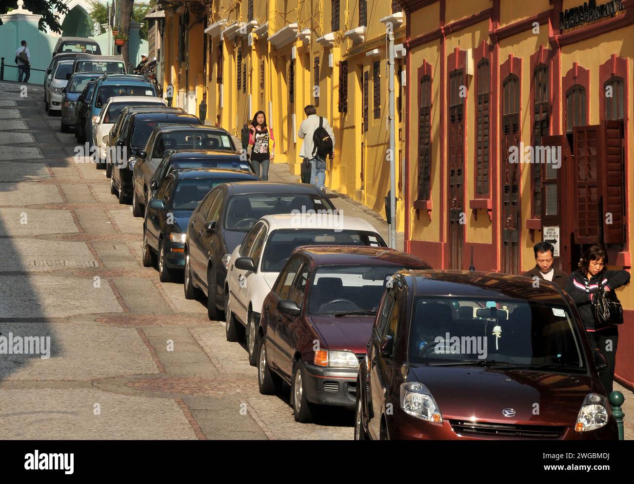 Scena di strada, Macao, Cina Foto Stock