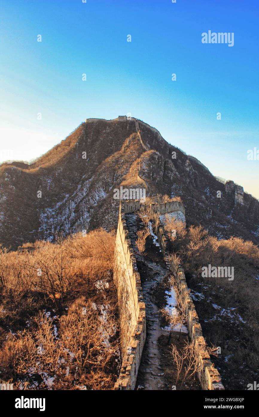 Jiankou, grande Muraglia cinese di Pechino Foto Stock