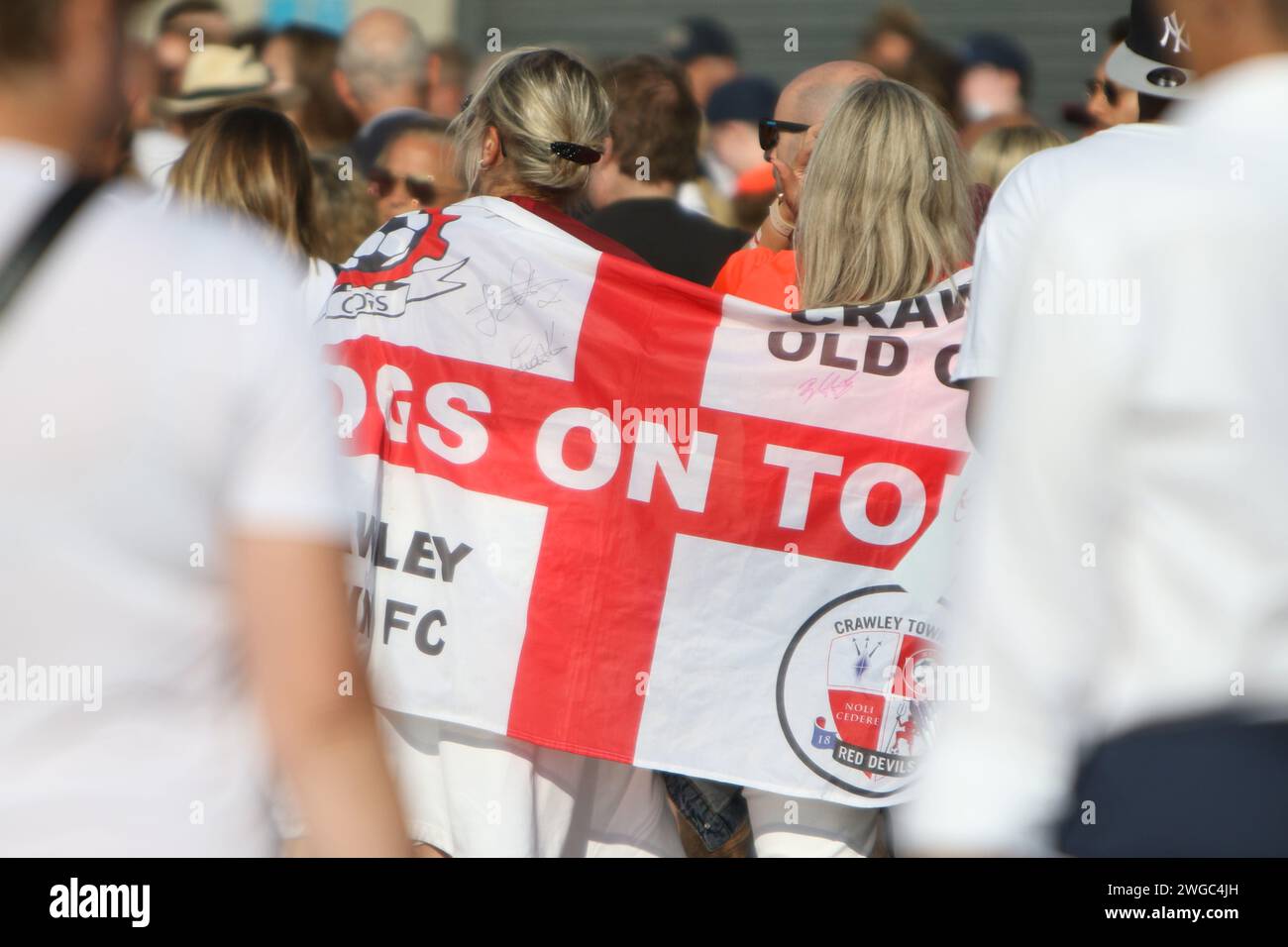 COGS in tour flag Inghilterra contro Spagna, UEFA Womens Euro 2022, allo stadio comunitario di Brighton 20 luglio 2022 Foto Stock