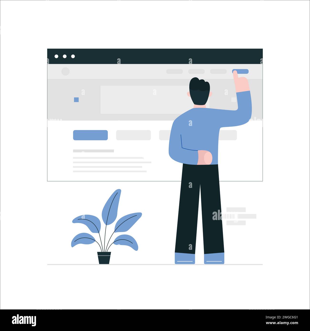 concetto di illustrazione dei test di usabilità manuale Illustrazione Vettoriale