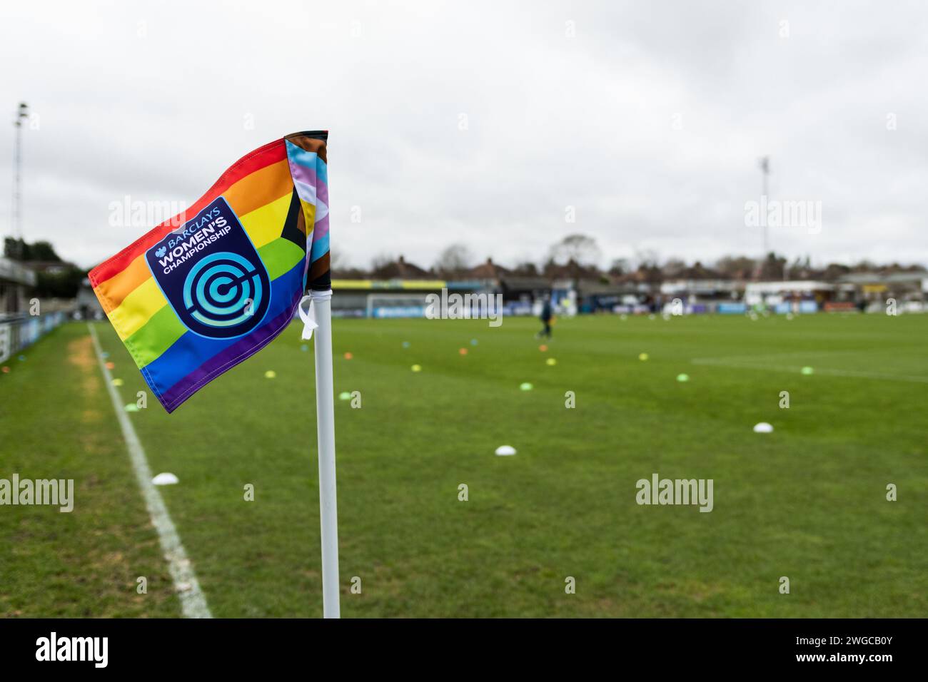 Londra, Regno Unito. 4 febbraio 2024. Londra, Inghilterra, 04 febbraio 2024: Stadio prima della partita del Barclays Womens Championship tra Watford e Birmingham City al Grosvenor vale di Londra, Inghilterra. (Pedro Porru/SPP) credito: SPP Sport Press Photo. /Alamy Live News Foto Stock
