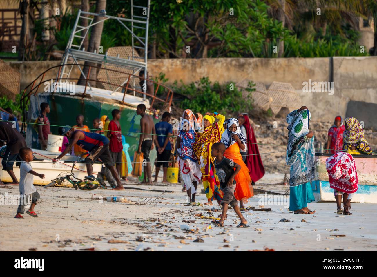 Donne Swahili a Zanzibar Tanzania Foto Stock