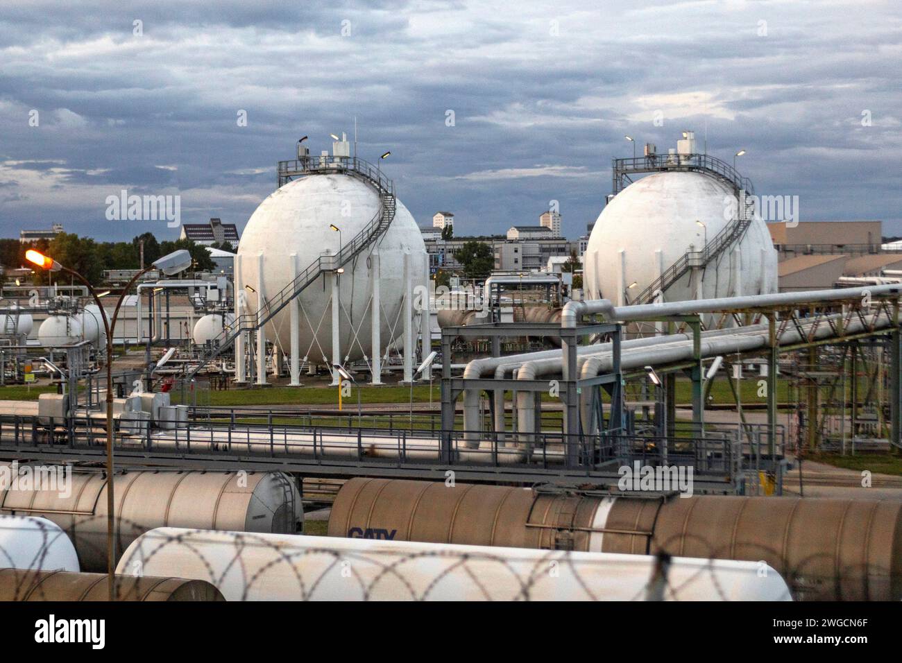 OMV Petroleum Refinery, Schwechat NÖ, Austria Foto Stock