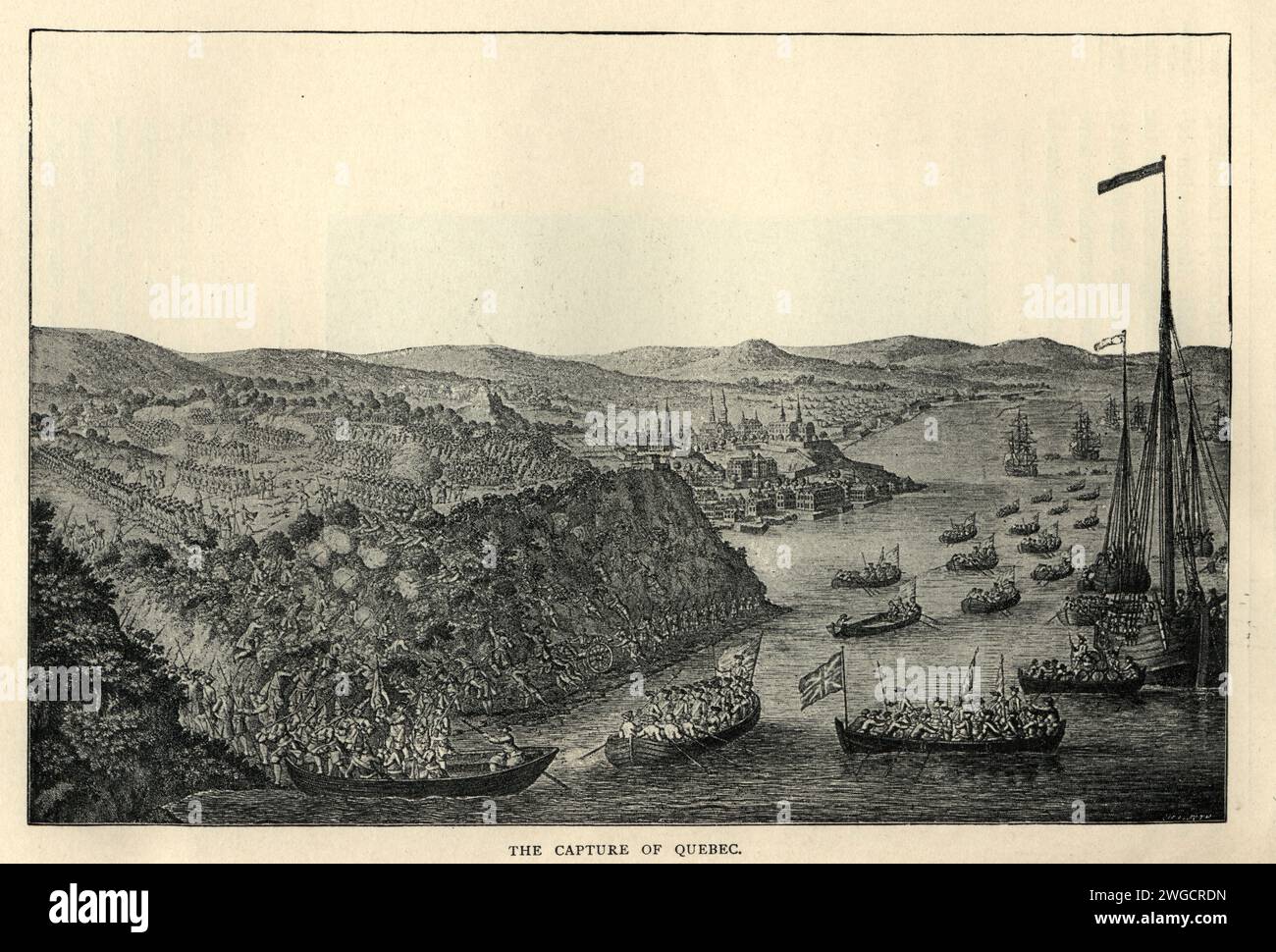 Battaglia delle Pianure di Abraham, Battaglia di Quebec, Guerra dei sette anni, storia militare del XVIII secolo Foto Stock