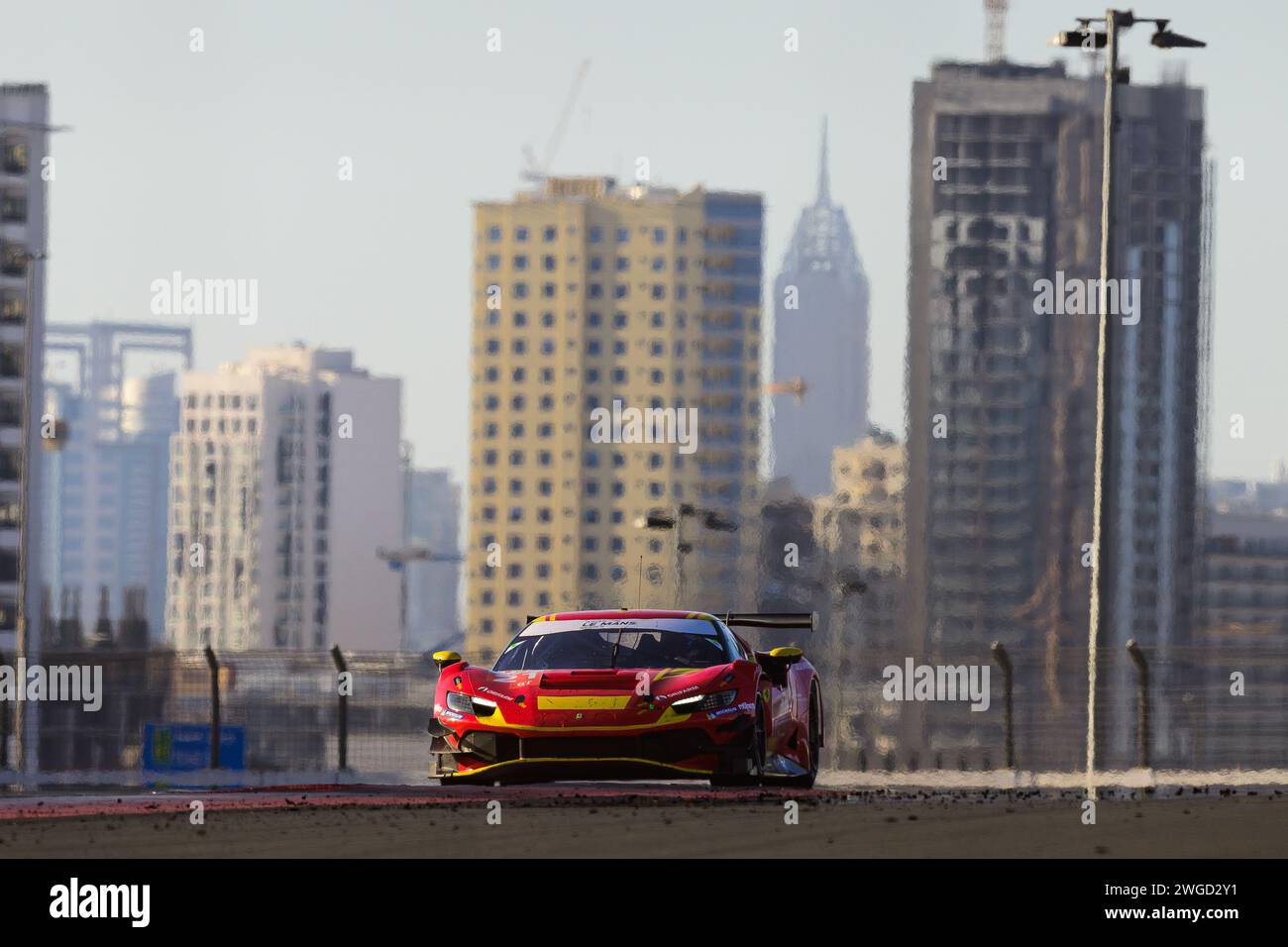 Dubai, Emirati Arabi Uniti. 4 febbraio 2024. Asian le Mans 4H of Dubai Race Day AF Corse Ferrari. AHMAD ALSHEHAB/Alamy Live News. Foto Stock