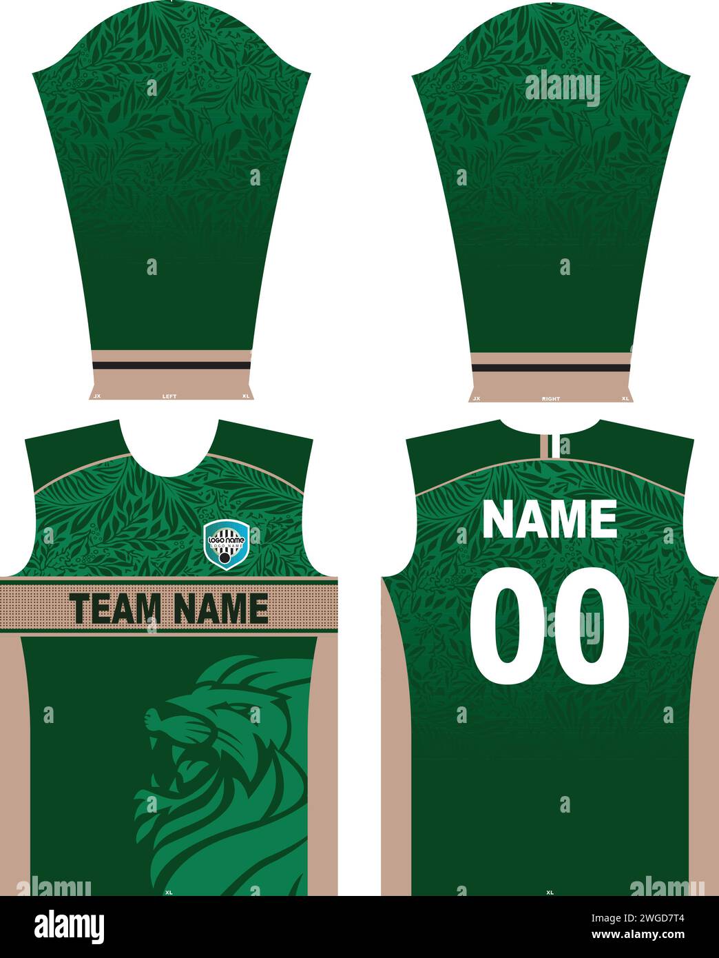 T-shirt e Jersey Design per Sublimation Print, Illustrazione Vettoriale