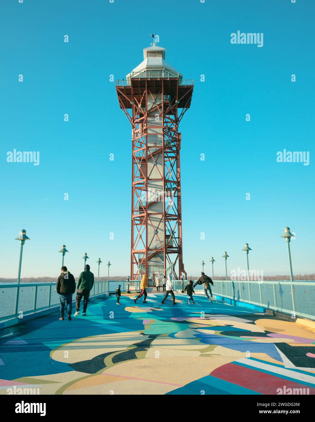 La Bicentennial Tower di Erie, Pennsylvania Foto Stock