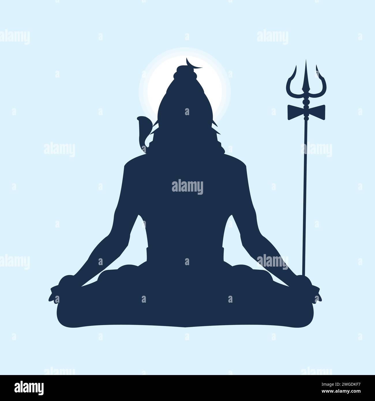 Illustrazione vettoriale sagoma Lord Shiva, Illustrazione Vettoriale
