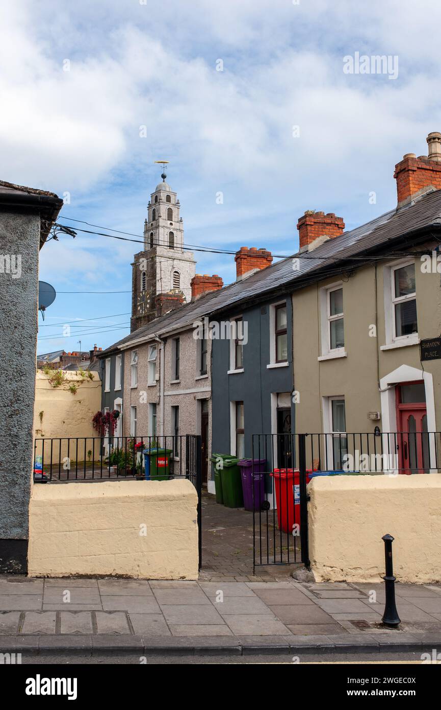 Shandon Bells & Tower St Anne's Church. Cork, irlanda. chiesa del xviii secolo in funzione con una torre di riferimento, aperta per vedute della città e la possibilità di suonare la b Foto Stock