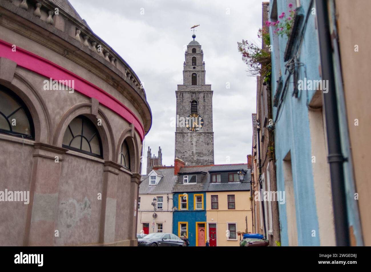 Shandon Bells & Tower St Anne's Church. Cork, irlanda. chiesa del xviii secolo in funzione con una torre di riferimento, aperta per vedute della città e la possibilità di suonare la b Foto Stock