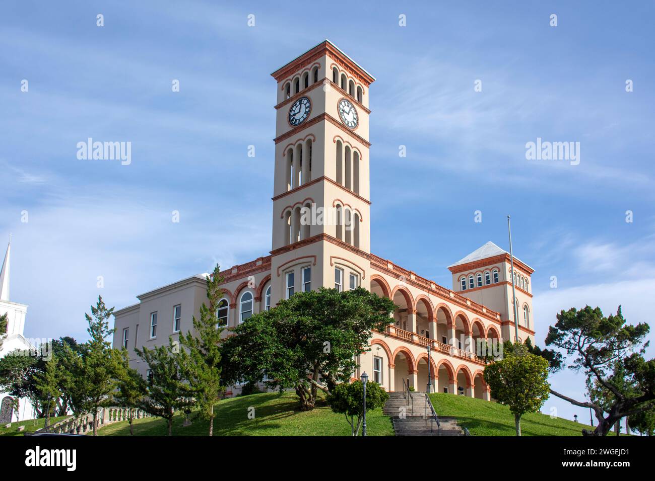 Session House (Corte Suprema), Parliament Street, City of Hamilton, Pembroke Parish, Bermuda Foto Stock